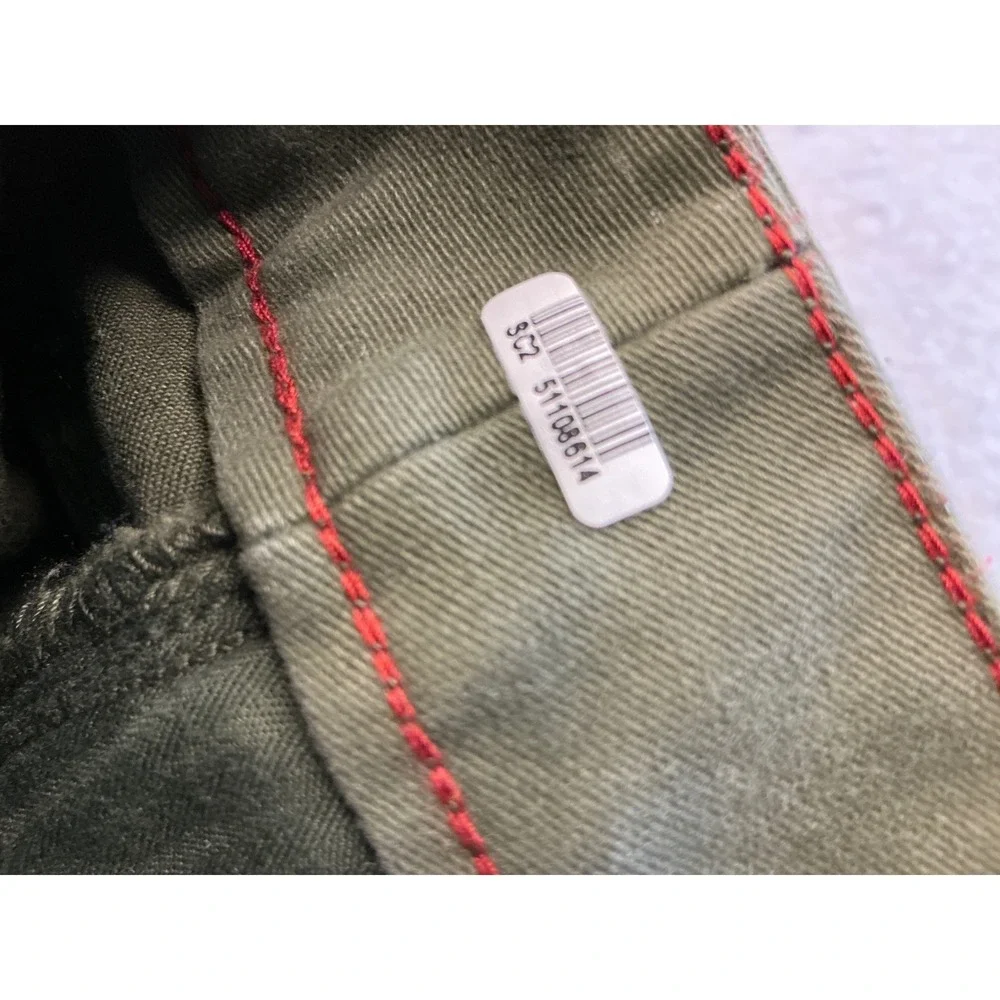 Banana Republic Pants Womens‎ 8A Green Twill Zip Leg Skinny Whispering Pine